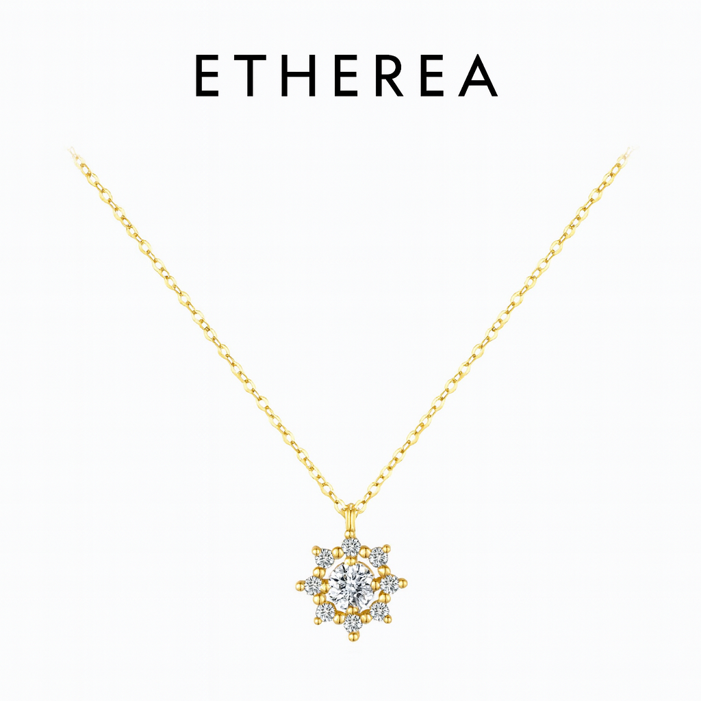 ETHEREA® 0.5 Carat Moissanite Snowflake Necklace